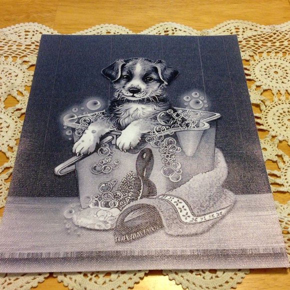 Funny pet prints on synthetic canvas feel fabric, Dogs and Cats - Picture 3 of 9